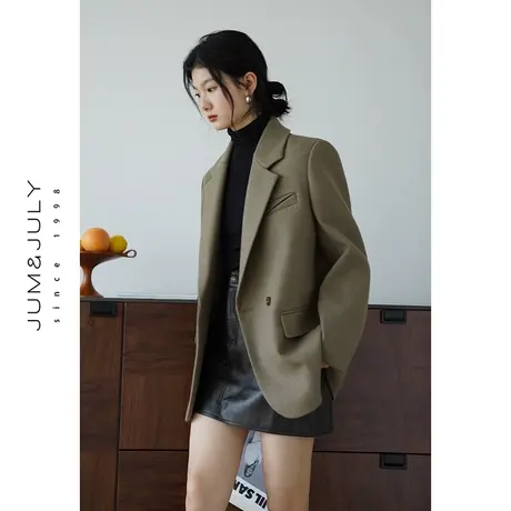 嘉茱莉2023秋季新款设计感西装外套女一粒扣西服上衣小众宽松韩版图片