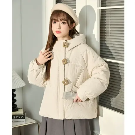 唐狮新款冬装羽绒服女短款面包服小个子超好看流行爆款厚外套1.20图片