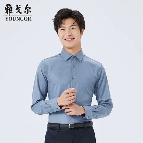 雅戈尔奥莱 商场同款男士长袖衬衫秋冬新款官方商务休闲长袖衬衫图片