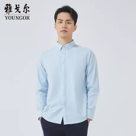 【商场同款】雅戈尔男士长袖衬衫春季新款官方商务休闲衬衫S3508商品大图