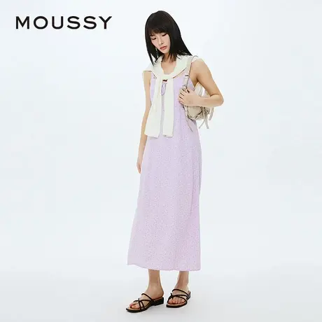 【慧姐专享】MOUSSY 森系度假风优雅碎花吊带连衣裙028HS730-1871图片
