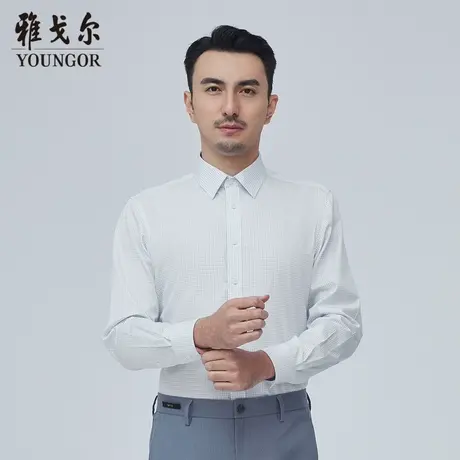雅戈尔奥莱 商场同款男士长袖衬衫秋季新款官方商务休闲衬衫图片