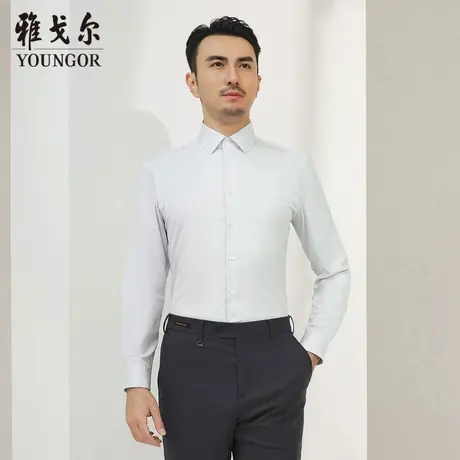 【商场同款】雅戈尔男士长袖衬衫春季新款官方商务休闲衬衫S3477商品大图