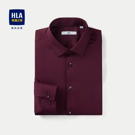 HLA/海澜之家舒微弹长袖正装衬衫24春夏新利落正式有型商务上衣男图片