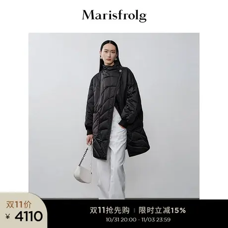 【商场同款】玛丝菲尔2023冬季新款棉服中长款百搭宽松羽绒服外套图片