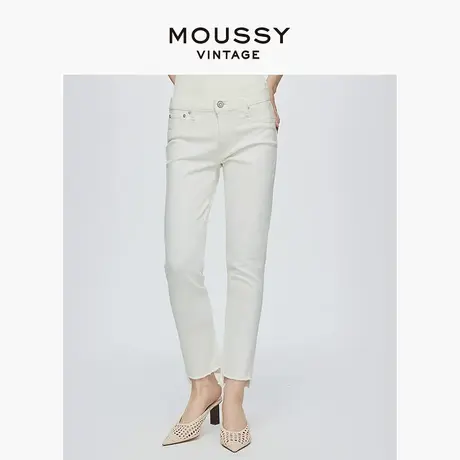 MOUSSY VINTAGE 2025夏季新品低腰白色修身牛仔裤女540GSC12-2150图片