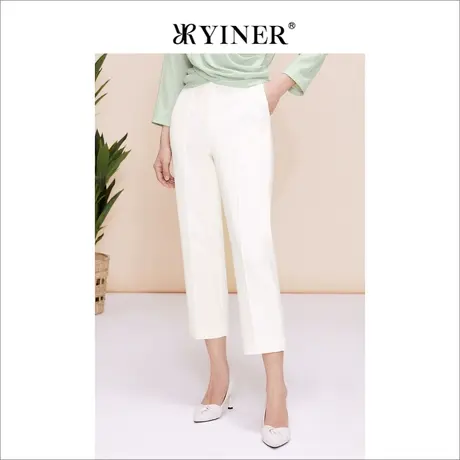 YINER音儿女装春季女装法式优雅百搭弹力修身烟管裤牛仔裤图片