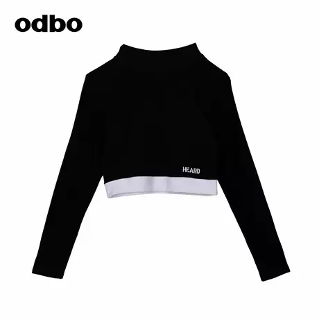 odbo/欧迪比欧时尚女装双面德绒秋冬新款休闲上衣高级感反光印花图片