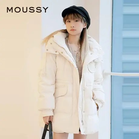 MOUSSY  春季新品女款连帽90%鸭绒收腰气质羽绒服028HAA30-3121图片
