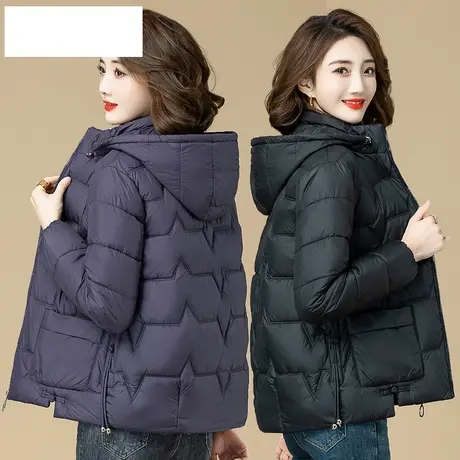 恋上17号棉服女短款2022年冬装新款棉衣中年妈妈装韩版加厚棉袄外图片