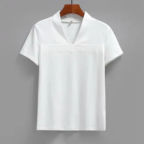 中衣汉服内搭夏季T恤改良通勤短袖V领纯色棉复古式睡衣上衣女图片