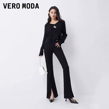 Vero Moda奥莱牛仔裤女春秋新款高腰显瘦复古微喇叭裤子百搭流行图片
