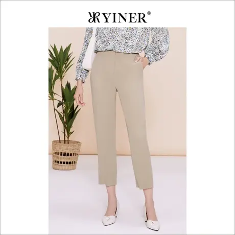 【环保系列】YINER音儿女装春季通勤小脚铅笔裤休闲裤图片