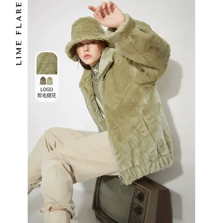 莱茵皮毛一体貂皮大衣短款大衣女保暖皮草外套轻图片