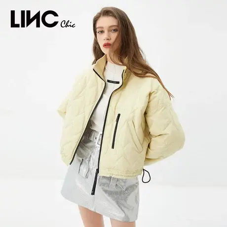 商场同款LINC金羽杰2023冬新款反季清仓轻薄羽绒服女短款夹克女款图片