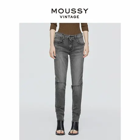 MOUSSY VINTAGE 2025夏季新品低腰破洞小脚裤牛仔裤541FSC12-3080图片