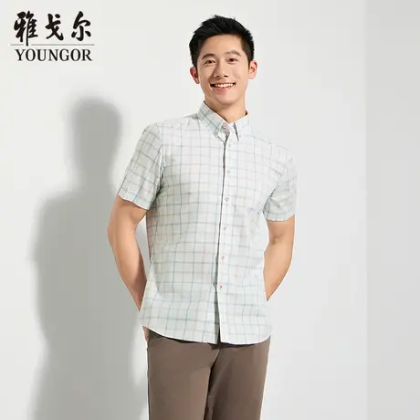 【商场同款】雅戈尔男士短袖衬衫夏季新款官方商务休闲短袖衬衫男图片