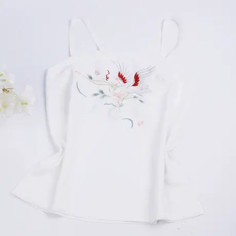 如梦霓裳汉服女伴花眠刺绣花吊带抹胸对襟襦裙褙子原创设计图片