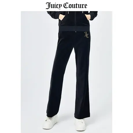 Juicy Couture橘滋天鹅绒长裤女夏季新品美式运动休闲直筒阔腿裤图片