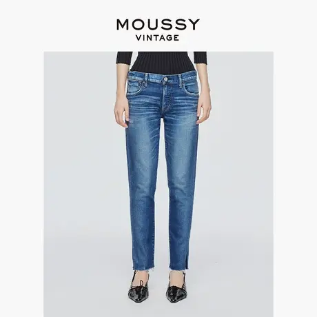 MOUSSY VINTAGE 2025夏季新品开叉小脚铅笔裤牛仔裤540GSC12-1150图片