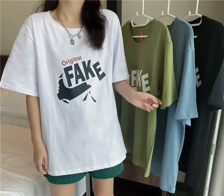 短袖T恤女2023夏季新款宽松学生韩版时尚洋气网红ins潮半袖上衣服图片