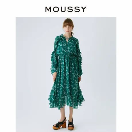 【慧姐专享】【欧阳娜娜爆款回归】MOUSSY 南法度假风碎花连衣裙图片