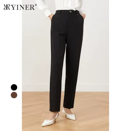 *YINER音儿奥莱女装秋季时尚舒适弹力休闲裤图片