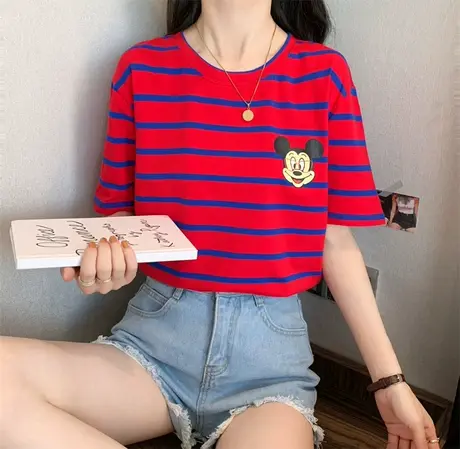 女装2023新款夏装短袖T恤 学生宽松韩版ulzzang半截袖百搭ins上衣图片