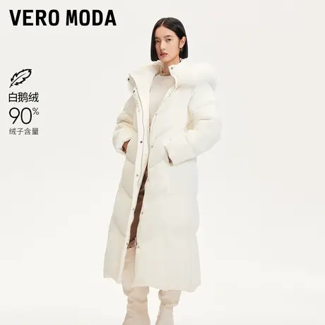 Vero Moda羽绒服24秋冬新款90白鹅绒可拆狐狸毛领324412027图片