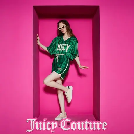 Juicy Couture橘滋23新款足球宝贝刺绣女休闲短裤图片