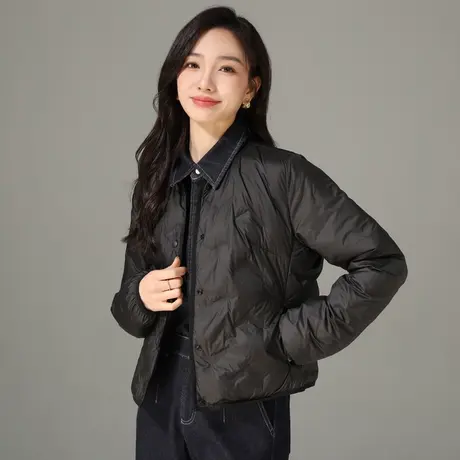 轻薄羽绒服女冬季小个子2024新款秋冬内搭白鸭绒内胆棉服加绒外套图片