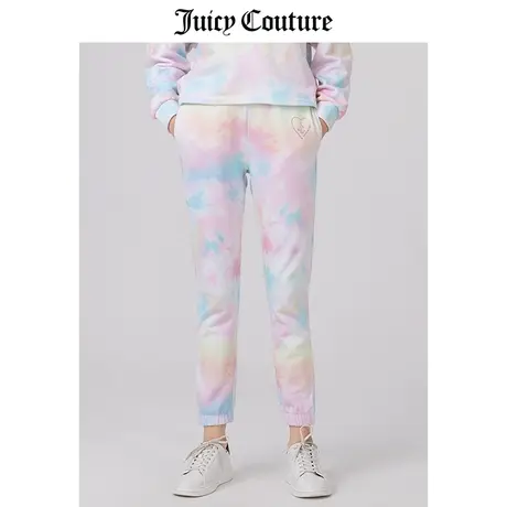 Juicy Couture橘滋休闲裤春季新款扎染裤子宽松针织束脚长裤薄女图片