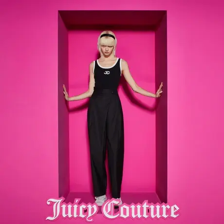 Juicy Couture橘滋2023新款个性通勤不对称宽松女休闲裤图片