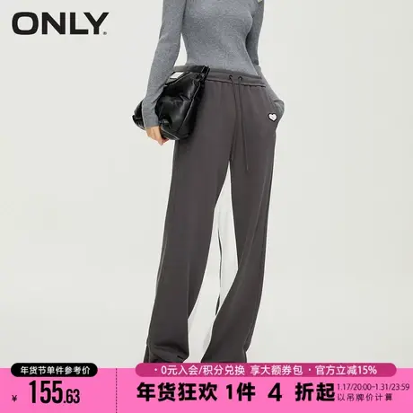 ONLY2023冬季新款休闲时尚百搭显瘦抽绳直筒休闲裤女|123314027图片
