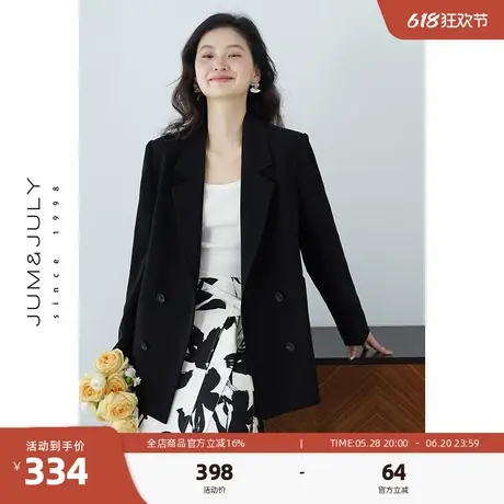 嘉茱莉2025春季新款通勤西装外套女气质戗驳领上衣外套高级感图片