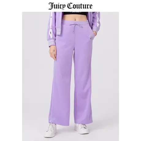 Juicy Couture橘滋美式春季新款直筒裤开叉针织长裤休闲运动裤图片
