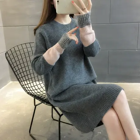 毛衣女装2024新款春秋季春款春装女士宽松毛衣裙外穿打底衫中长款图片