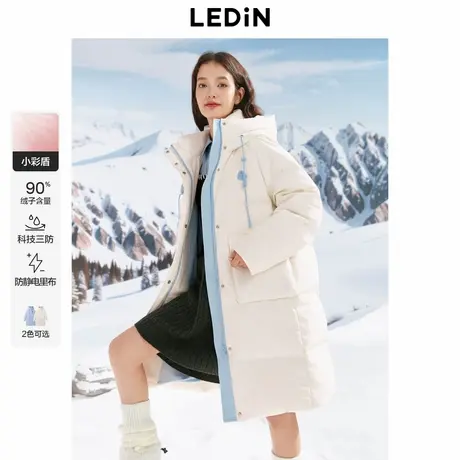 【三防】乐町中长款工装面包羽绒服女冬新款抗静电*图片