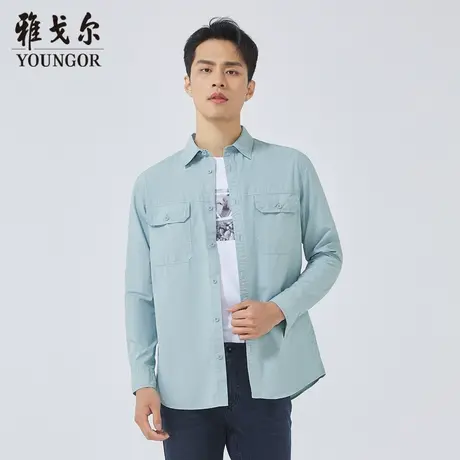 【柔软易打理】D系雅戈尔衬衫秋季新款免烫商务休闲长袖衬衫商品大图