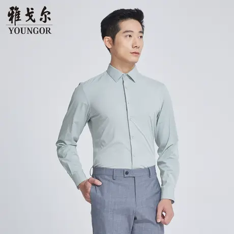 【商场同款】雅戈尔男士长袖衬衫春季新款官方商务休闲衬衫S3416商品大图