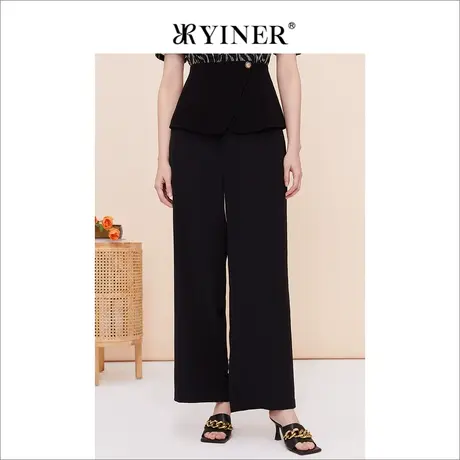 【醋酸系列】YINER音儿线上专选女装2023夏季休闲裤阔腿长裤图片