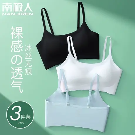 无痕内衣女士薄款夏天小胸聚拢文胸无钢圈运动美背心式大码抹胸罩商品大图