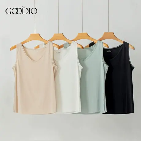歌帝【直播】莫代尔蚕丝罗纹女背心 GDB7218图片