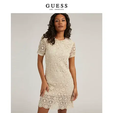 【38上新季】GUESS 女士纯欲镂空性感连衣裙W2GK81Z2ZS0图片
