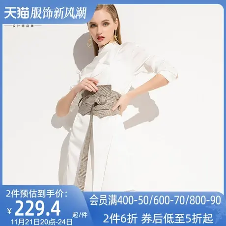 欧洲站2023春装新款女装欧货气质设计感小众裙子女白色衬衫连衣裙图片