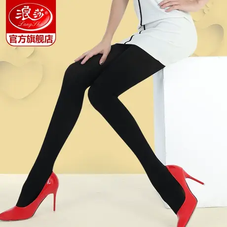 浪莎丝袜 女士2200D双加裆连裤袜 天鹅绒加厚打底裤袜春秋款中厚图片