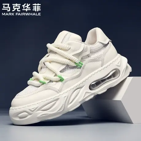 马克华菲品牌正品板鞋男2025新款气垫不累脚休闲跑步透气小白潮鞋图片