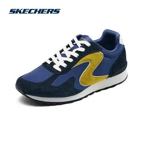 斯凯奇官方outlets2024新品男士休闲鞋复古慢跑鞋时尚百搭牛皮图片