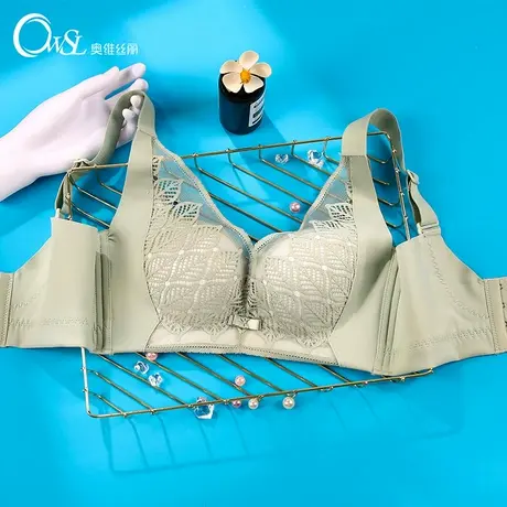 内衣女薄款大胸显小无钢圈聚拢蕾丝文胸BC上托侧收副乳女奥维丝丽图片