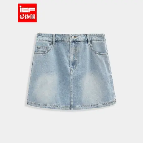 IEF/爱依服【大码女装】2025夏季新款港式复古通勤百搭牛仔A裙图片